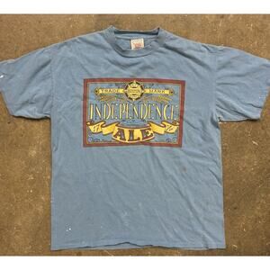 Vintage Boston Beer Works T-Shirt Oneita Men’s Large Independence Ale 90s Grunge